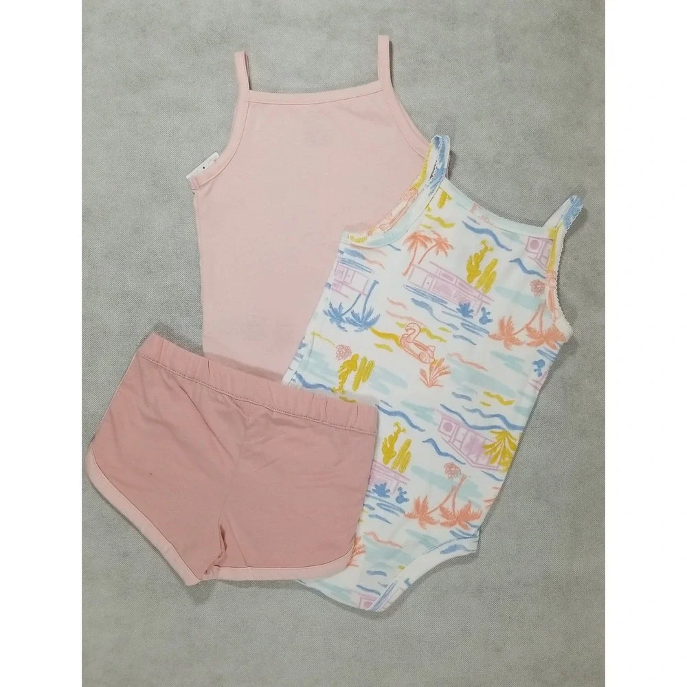 Carter's Baby Girls Size 12 Months 3 pc Top Bodysuit & Shorts Summer Outfit‎ NEW - Picture 7 of 7